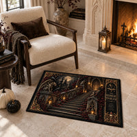 The Midnight Staircase - Gothic Ornament Entryway Doormat