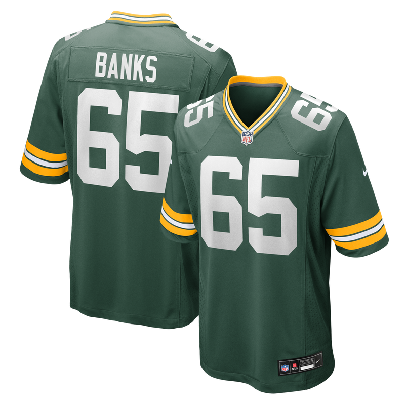 Aaron Banks Green Bay Packers Football Jersey, Game Sportswear Jersey Shirt, Lightweight Breathable Athletic Jersey, Casual Gift for Men