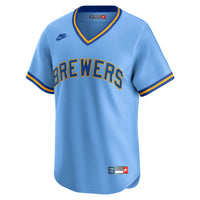 Milwaukee Brewers Baseball Jersey, Light Blue Limited Sportswear Jersey Shirt, Lightweight Breathable Athletic Jersey, Casual Gift for Men