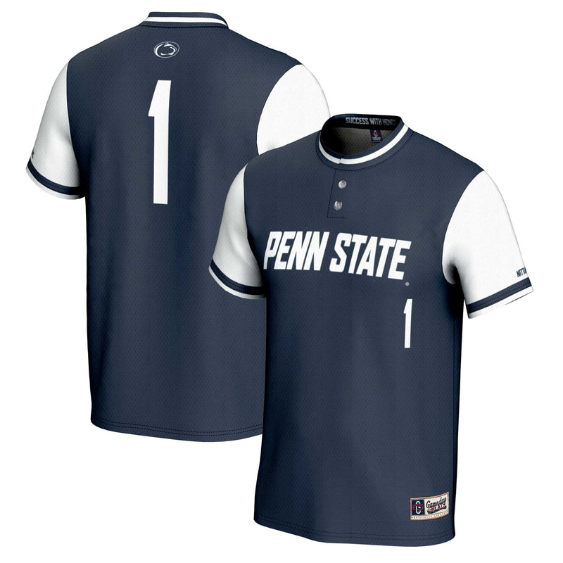 Penn State Nittany Lions Softball Jersey, Navy Lightweight Sportswear Jersey Shirt, Lightweight Breathable Athletic Jersey, Casual Gift for Men