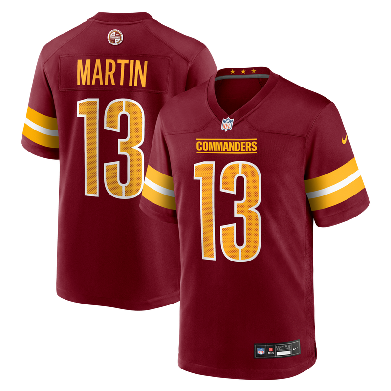 Tay Martin Washington Commanders Football Jersey, Burgundy Sportswear Jersey Shirt, Lightweight Breathable Athletic Jersey, Casual Gift for Men