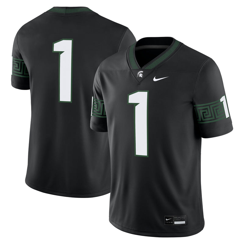 Michigan State Spartans Football Jersey, Black Game Sportswear Jersey Shirt, Lightweight Breathable Athletic Jersey, Casual Gift for Men