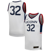 UConn Huskies Basketball Jersey, White Replica Sportswear Jersey Shirt, Sleeveless Athletic Tank Jersey, Casual Gift for Men, Style 203374423