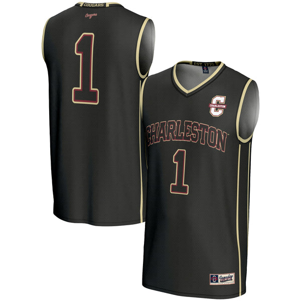 Charleston Cougars #1 Basketball Jersey - Black