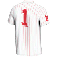 Nebraska Huskers Softball Jersey, White Lightweight Sportswear Jersey Shirt, Lightweight Breathable Athletic Jersey, Casual Gift for Men