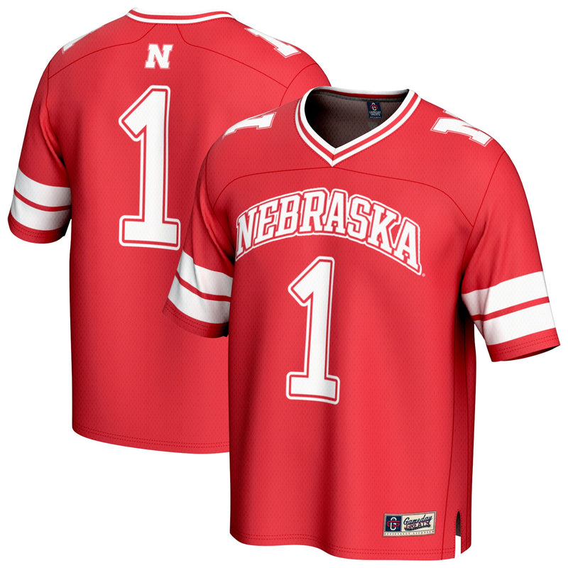 Nebraska Huskers Lightweight Collegiate Football Jersey, Sportswear Jersey Shirt, Lightweight Breathable Athletic Jersey, Casual Gift for Men