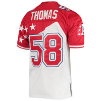 AFC Derrick Thomas White/Red 1995 Pro Bowl Authentic Football Jersey, Sportswear Jersey Shirt, Lightweight Athletic Jersey, Casual Gift for Men