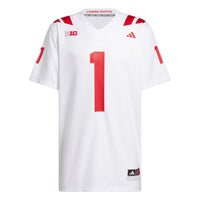 Nebraska Huskers Football Jersey, White Away Sportswear Jersey Shirt, Lightweight Breathable Athletic Jersey, Casual Gift for Men