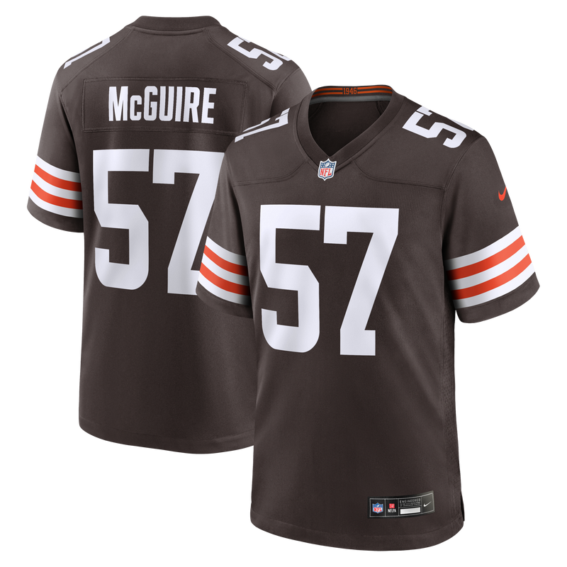 Isaiah McGuire Cleveland Browns Football Jersey, Brown Game Sportswear Jersey Shirt, Lightweight Breathable Athletic Jersey, Casual Gift for Men