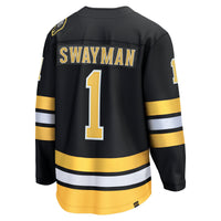 Jeremy Swayman Boston Bruins Hockey Jersey, Sportswear Jersey Shirt, Long Sleeve Hockey Sweater Jersey, Casual Gift for Men, Style 202644703