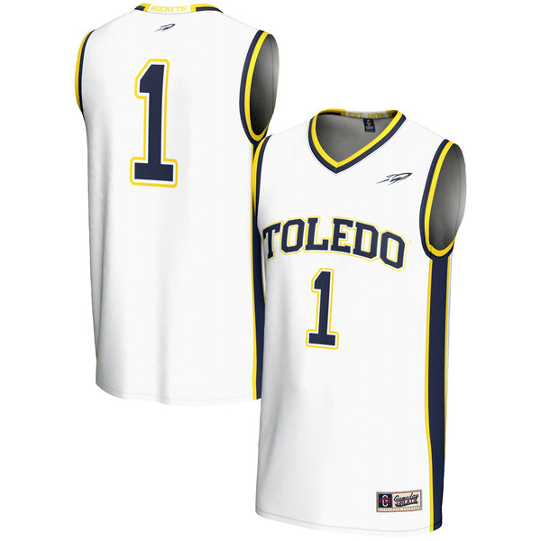 #1 Toledo Rockets Lightweight Basketball Jersey - White