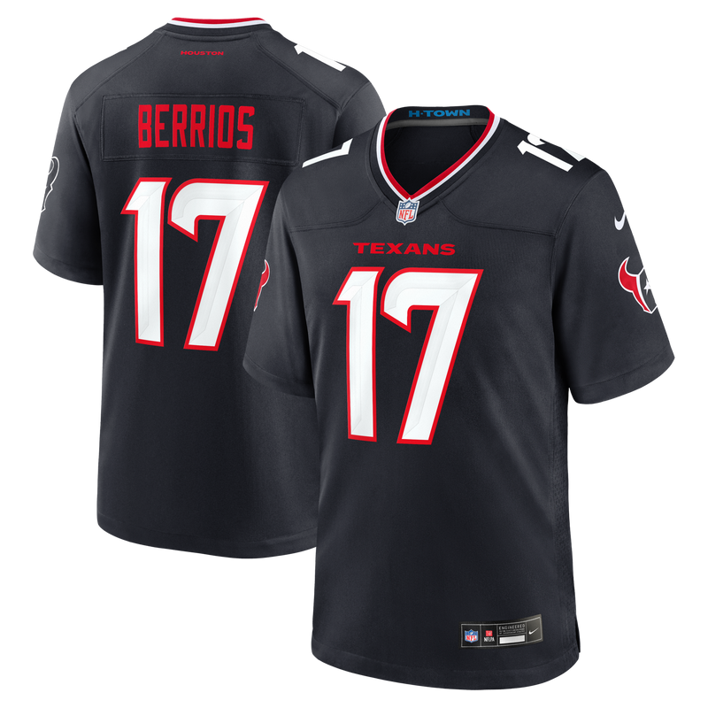 Braxton Berrios Houston Texans Football Jersey, Navy Game Sportswear Jersey Shirt, Lightweight Breathable Athletic Jersey, Casual Gift for Men