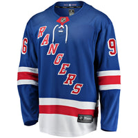 Jack Roslovic New York Rangers Hockey Jersey, Blue Breakaway Sportswear Jersey Shirt, Long Sleeve Hockey Sweater Jersey, Casual Gift for Men