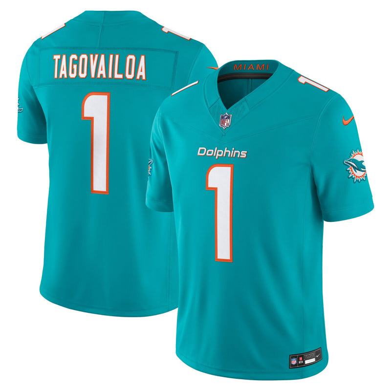 Tua Tagovailoa Miami Dolphins Football Jersey, Aqua Limited Sportswear Jersey Shirt, Lightweight Breathable Athletic Jersey, Casual Gift for Men