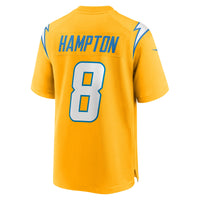Omarion Hampton Los Angeles Chargers Football Jersey, Gold Sportswear Jersey Shirt, Lightweight Breathable Athletic Jersey, Casual Gift for Men