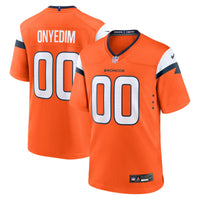 Tyler Onyedim Denver Broncos Football Jersey, Orange Game Sportswear Jersey Shirt, Lightweight Breathable Athletic Jersey, Casual Gift for Men