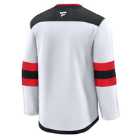 New Jersey Devils Hockey Jersey, White Premium Sportswear Jersey Shirt, Long Sleeve Hockey Sweater Jersey, Casual Gift for Men, Style 202015709