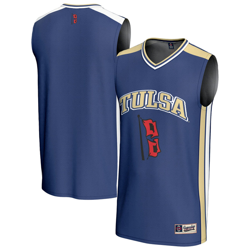 Tulsa Golden Hurricane Basketball Jersey, Royal Sportswear Jersey Shirt, Sleeveless Athletic Tank Jersey, Casual Gift for Men