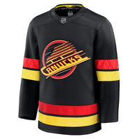 Vancouver Canucks Hockey Jersey, Black Premium Sportswear Jersey Shirt, Long Sleeve Hockey Sweater Jersey, Casual Gift for Men, Style 202015735