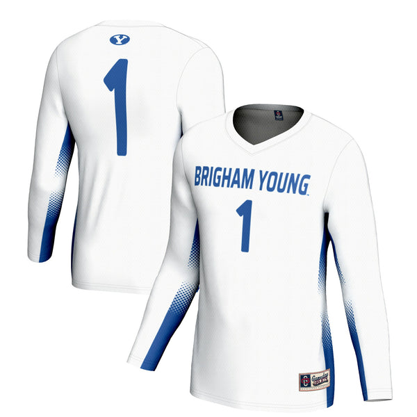 #1 BYU Cougars Lightweight Volleyball Jersey - White