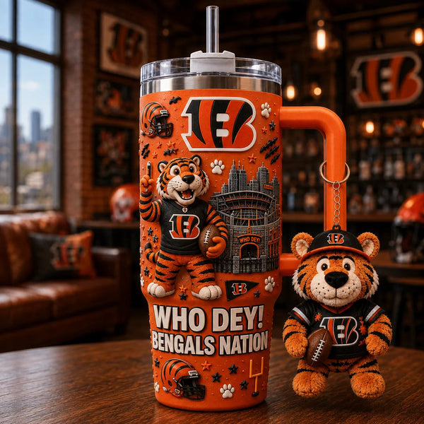 CIN Who Dey - Bengals Nation Wraparound Tumbler - main