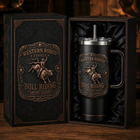 Bull Riding Finals - Copper Relief on Matte Black