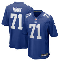 Marcus Mbow New York Giants Football Jersey, Royal Game Sportswear Jersey Shirt, Lightweight Breathable Athletic Jersey, Casual Gift for Men