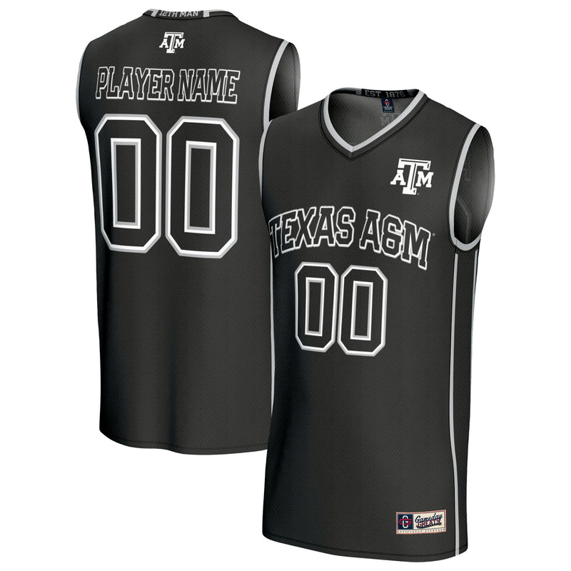Texas A&M Aggies Basketball Jersey, Black Fashion Sportswear Jersey Shirt, Sleeveless Athletic Tank Jersey, Casual Gift for Men, Style 203645447
