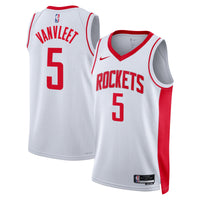 Fred VanVleet Houston Rockets Basketball Jersey, White Swingman Sportswear Jersey Shirt, Sleeveless Athletic Tank Jersey, Casual Gift for Men