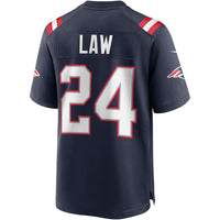 Ty Law New England Patriots Football Jersey, Navy Game Sportswear Jersey Shirt, Lightweight Breathable Athletic Jersey, Casual Gift for Men