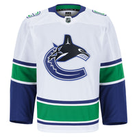Vancouver Canucks Hockey Jersey, White Authentic Away Sportswear Jersey Shirt, Long Sleeve Hockey Sweater Jersey, Casual Gift for Men