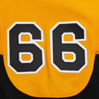 Mario Lemieux Pittsburgh Penguins Hockey Jersey, Gold Sportswear Jersey Shirt, Long Sleeve Hockey Sweater Jersey, Casual Gift for Men