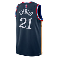 Joel Embiid Philadelphia 76ers Basketball Jersey, Navy Swingman Sportswear Jersey Shirt, Sleeveless Athletic Tank Jersey, Casual Gift for Men