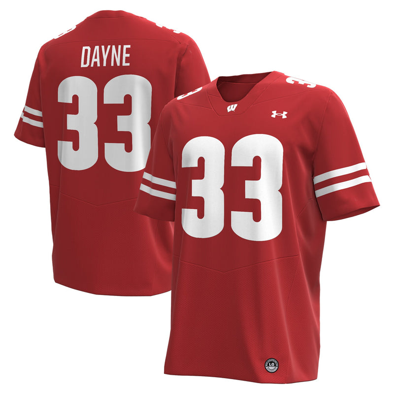 Wisconsin Badgers Football Jersey, Red Sportswear Jersey Shirt, Lightweight Breathable Athletic Jersey, Casual Gift for Men, Style 202356321