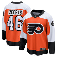 Trevor Zegras Philadelphia Flyers Hockey Jersey, Orange Sportswear Jersey Shirt, Long Sleeve Hockey Sweater Jersey, Casual Gift for Men