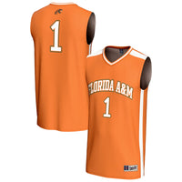 Florida A&M Rattlers Basketball Jersey, Orange Fashion Lightweight Sportswear Jersey Shirt, Sleeveless Athletic Tank Jersey, Casual Gift for Men