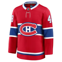 Lane Hutson Montreal Canadiens Hockey Jersey, Red Premium Home Sportswear Jersey Shirt, Long Sleeve Hockey Sweater Jersey, Casual Gift for Men