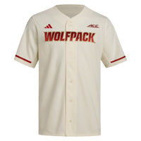 NC State Wolfpack Baseball Jersey, Cream Replica Sportswear Jersey Shirt, Lightweight Breathable Athletic Jersey, Casual Gift for Men