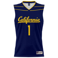 Cal Bears Basketball Jersey, Navy Fashion Sportswear Jersey Shirt, Sleeveless Athletic Tank Jersey, Casual Gift for Men, Style 200910789