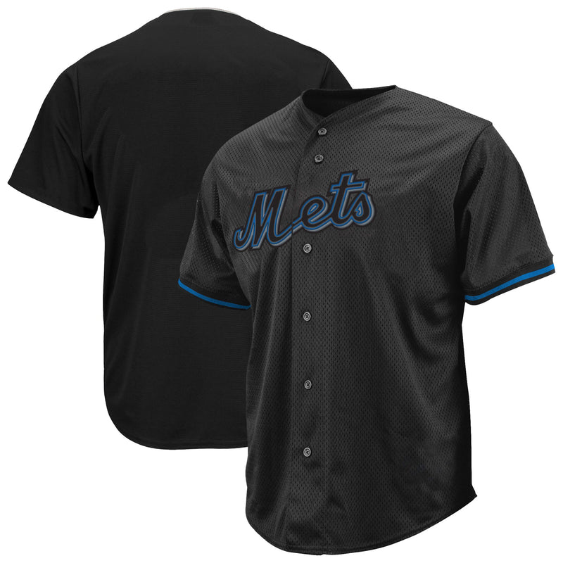 New York Mets Baseball Jersey, Black Fashion Sportswear Jersey Shirt, Lightweight Breathable Athletic Jersey, Casual Gift for Men