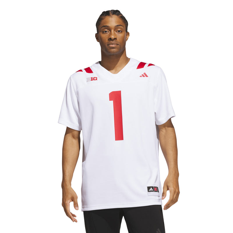 Nebraska Huskers Football Jersey, White Away Sportswear Jersey Shirt, Lightweight Breathable Athletic Jersey, Casual Gift for Men