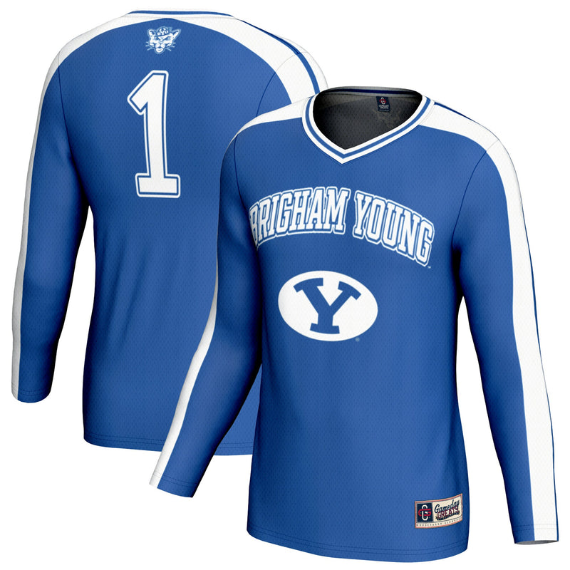 BYU Cougars Volleyball Jersey, Royal Fashion Lightweight Sportswear Jersey Shirt, Lightweight Breathable Athletic Jersey, Casual Gift for Men