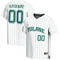 Tulane Green Wave Baseball Jersey, White Sportswear Jersey Shirt, Lightweight Breathable Athletic Jersey, Casual Gift for Men, Style 201141646