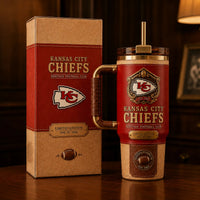 KC Heritage - Arrowhead Crest Tumbler in Red and Gold