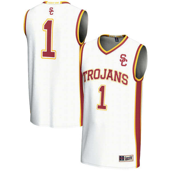 #1 USC Trojans Lightweight Basketball Jersey - White