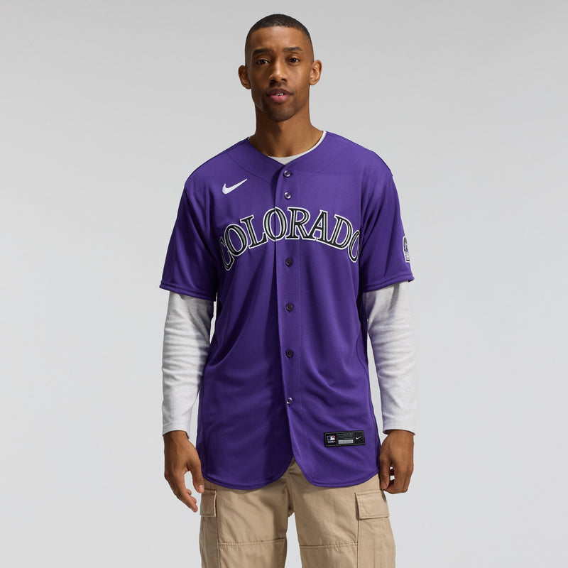 Colorado Rockies Baseball Jersey, Purple Authentic Sportswear Jersey Shirt, Lightweight Breathable Athletic Jersey, Casual Gift for Men
