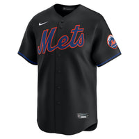 New York Mets Baseball Jersey, Black Limited Alternate Sportswear Jersey Shirt, Lightweight Breathable Athletic Jersey, Casual Gift for Men