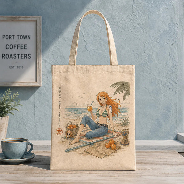 Sea Breeze and Charted Calm - Nami Tote Bag - main