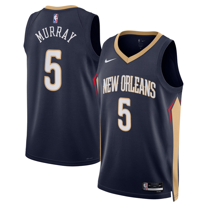 Dejounte Murray New Orleans Pelicans Basketball Jersey, Navy Sportswear Jersey Shirt, Sleeveless Athletic Tank Jersey, Casual Gift for Men