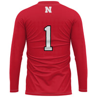 Nebraska Huskers Volleyball Jersey, Scarlet Lightweight Sportswear Jersey Shirt, Lightweight Breathable Athletic Jersey, Casual Gift for Men